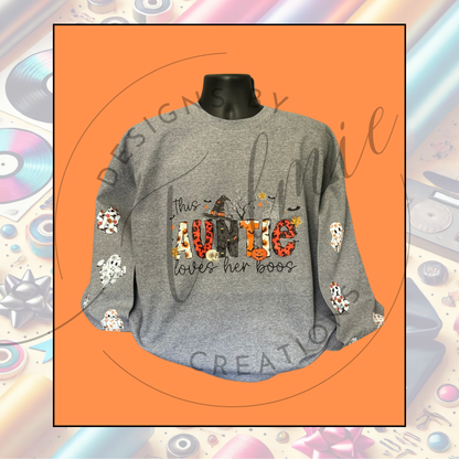 👻 Mama Loves Her Boos & Auntie Loves Her Boos – Custom Fall Hoodies