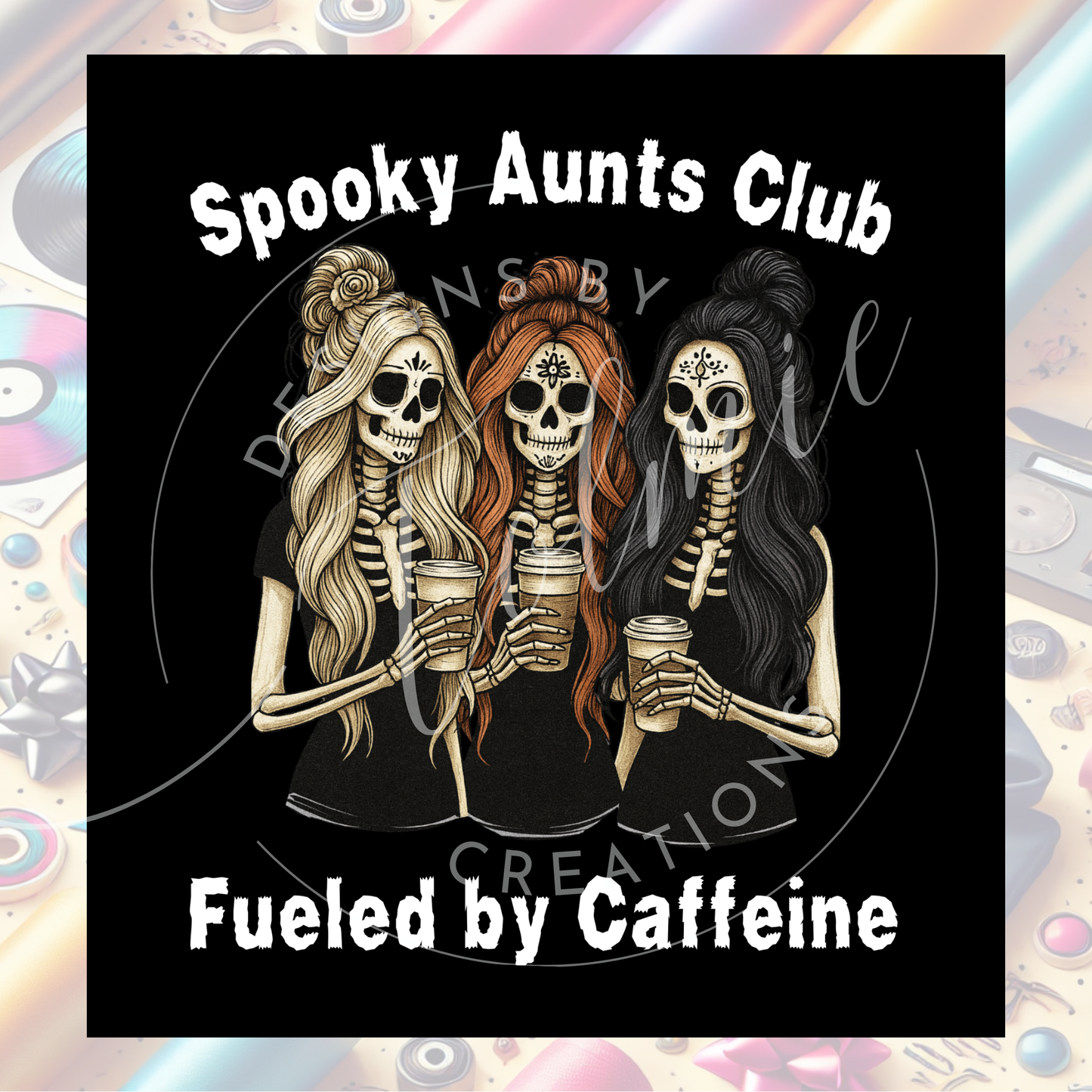 👻 Spooky Club Fueled by Caffeine – Moms & Aunts Halloween Shirts/Hoodies ☕🎃