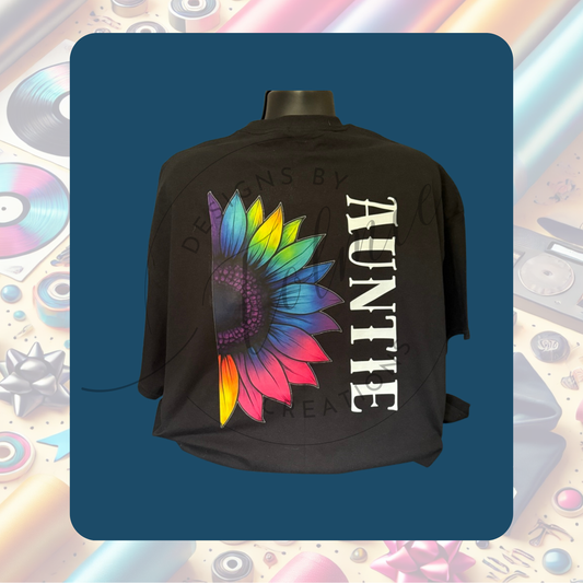 Custom Sunflower Family Hoodie – Auntie, Mom, Nana, Grandma