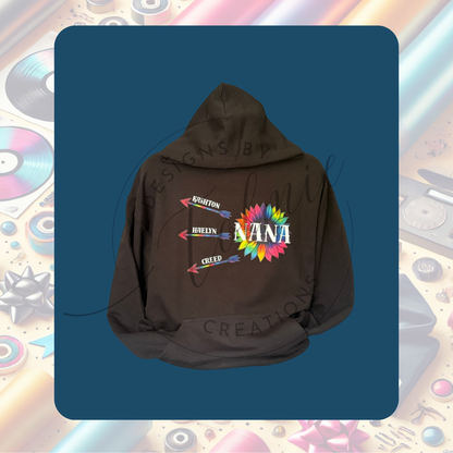 Custom Sunflower Family Hoodie – Auntie, Mom, Nana, Grandma